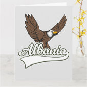 アルバニア旅行ロゴ カード (黄色い花)