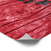 アルバニア木国旗 ポスター (角)