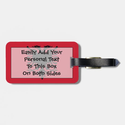 アルバニア簡単IDのフラグ ラゲッジタグ (裏面横)