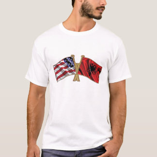 アルバニア米国の友情の旗 Tシャツ