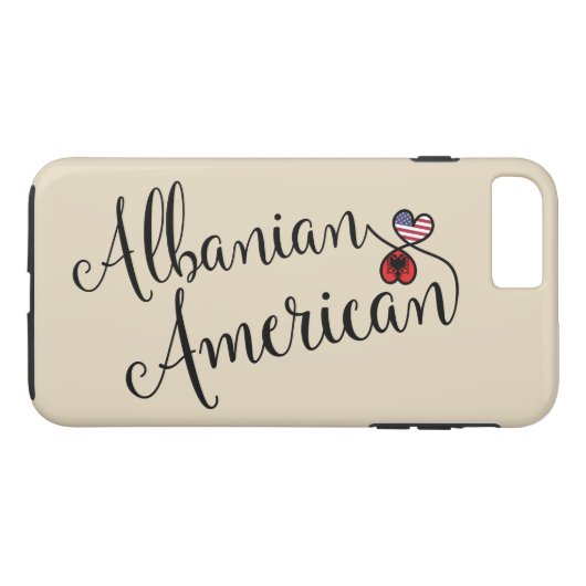 アルバニア系アメリカ人の絡み合ったハート携帯電話ケース Case-Mate iPhoneケース (裏面(横))