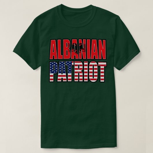 アルバニア系アメリカ人プライド伝統国旗の贈り物 Tシャツ (デザイン正面)