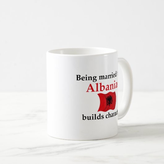 アルバニア語はキャラクターを造ります コーヒーマグカップ (正面右)