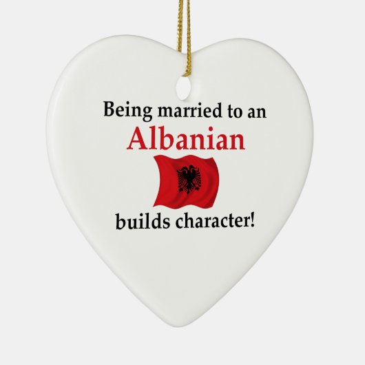 アルバニア語はキャラクターを造ります セラミックオーナメント (右)