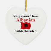 アルバニア語はキャラクターを造ります セラミックオーナメント (正面)