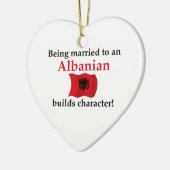 アルバニア語はキャラクターを造ります セラミックオーナメント (左)