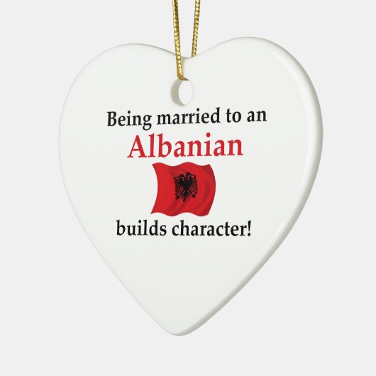 アルバニア語はキャラクターを造ります セラミックオーナメント (左)