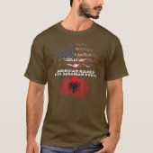 アルバニア語根で育ったアメリカ人アルバニア Tシャツ (正面)