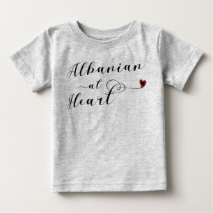 アルバニア語 – ハートTシャツ,アルバニア ベビーTシャツ
