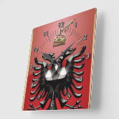 アルバニア軍服 スクエア壁時計 (傾斜)