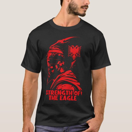 アルバニア アルバニアンイーグル コソボ スカンデルベグ Tシャツ (正面)