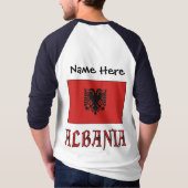 アルバニア アルバニア国旗 オーダーメイド Tシャツ (裏面)