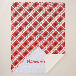 アルバニア アルバニア国旗 タイル 赤 カスタマイズ シェルパブランケット