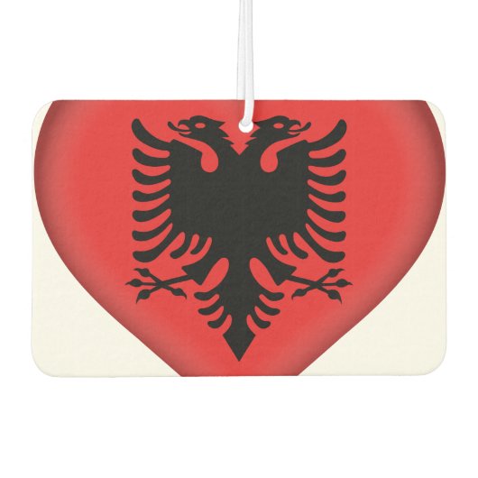 アルバニア（アルバニア）国旗 カーエアーフレッシュナー (正面)
