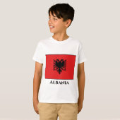 アルバニア（アルバニア）国旗 Tシャツ (正面フル)