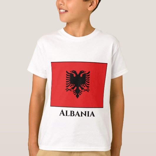 アルバニア（アルバニア）国旗 Tシャツ (正面)