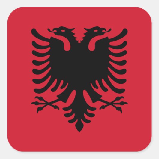 アルバニア/アルバニ/アルバニア国旗 スクエアシール (正面)