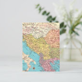 アルバニア ギリシャ イタリア 地図 ポストカード (スタンド正面)