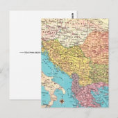 アルバニア ギリシャ イタリア 地図 ポストカード (正面/裏面)