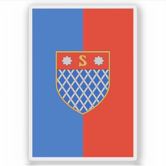 アルバニア・シュコドエ国旗 シール (正面)