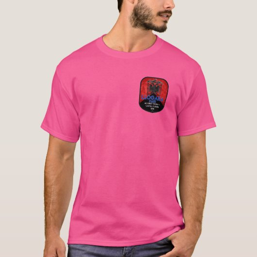 アルバニア ログララ峠 SH8 バイク ステッカー Tシャツ (正面)