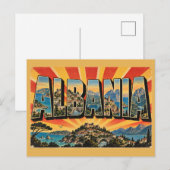 アルバニア 山 海 湖 アート ポストカード (正面/裏面)