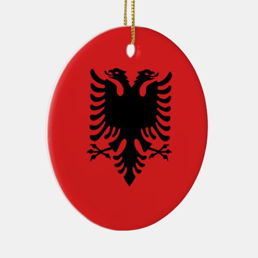 アルバニア- Flamuri Kombëtarの旗-アルバニアの旗 セラミックオーナメント (右)
