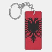 アルバニアKeychainの旗 キーホルダー (正面左)