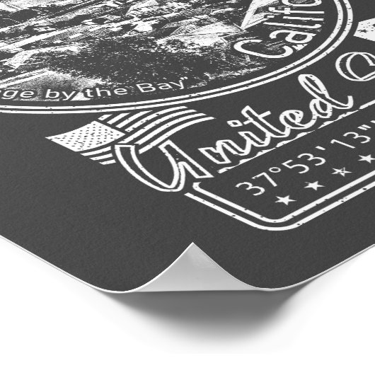 アルバニーカリフォルニアヴィンテージシティオブアルバニーカ ポスター (角)