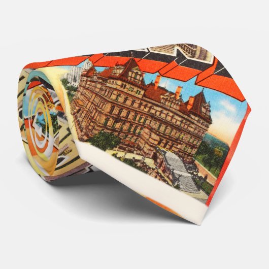 アルバニーニューヨークNYの古いヴィンテージ旅行記念品 ネクタイ (ロール)