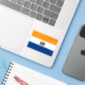 アルバニー国旗、ニューヨーク_G シール (ノートパソコンとiPhone)