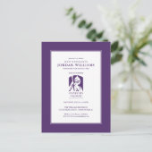 アルバニー大学のアイコンロゴ 案内ポストカード (スタンド正面)