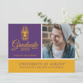 アルバニー大学のグレートデンマスコット頭 招待状 (スタンド正面)