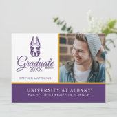 アルバニー大学のグレートデンマスコット頭 招待状 (スタンド正面)