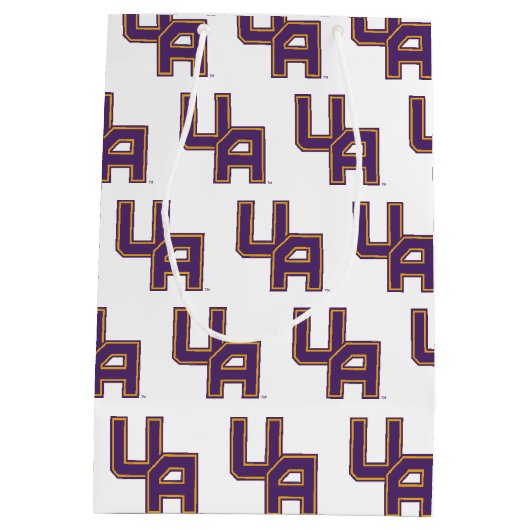 アルバニー大学イニシャルロゴ ミディアムペーパーバッグ (裏面)