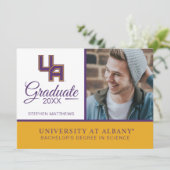 アルバニー大学イニシャルロゴ 招待状 (スタンド正面)