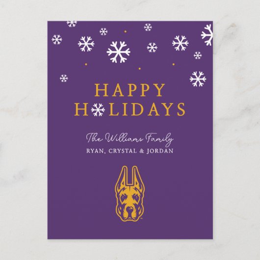 アルバニー大学グレートデンマスコットヘッド シーズンポストカード (正面)