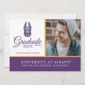 アルバニー大学グレートデンマスコットヘッド 招待状 (正面)