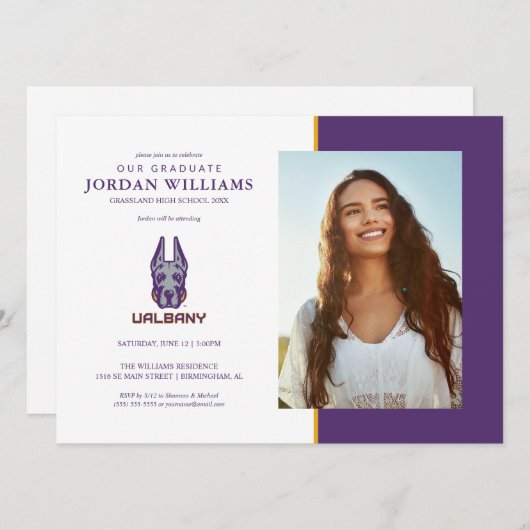 アルバニー大学グレートデーンズ 招待状 (正面/裏面)