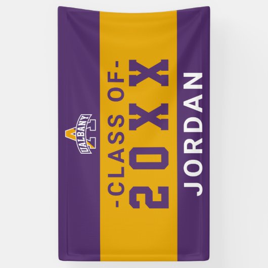 アルバニー大学 |バナーの大学院クラス 横断幕 (縦)