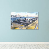 アルバニー港の眺め、SSイロコイ キャンバスプリント (インサイチュ (ウッドフロア))