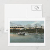 アルバニー,オレゴン – パドルボートクロッシングウィラメット ポストカード (正面/裏面)