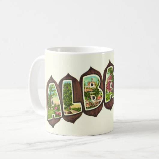 アルバニー ジョージア州 ヴィンテージ ポストカード コーヒーマグカップ (正面左)