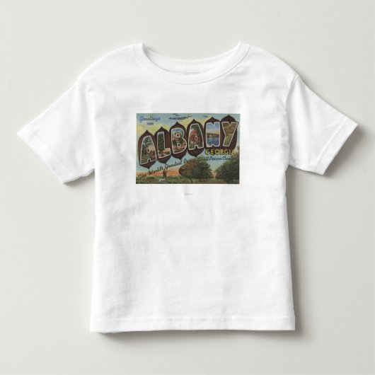 アルバニー、ジョージア-大きい手紙場面 トドラーTシャツ (正面)