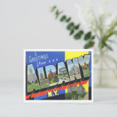 アルバニー，ニューヨークヴィンテージビッグ文字はがき ポストカード (スタンド正面)