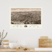 アルバニーNYパノラママップ – 1879 ポスター (キッチン)