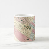 アルバニーNY (1874年)のヴィンテージの地図 コーヒーマグカップ (中央)