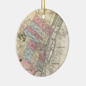 アルバニーNY (1874年)のヴィンテージの地図 セラミックオーナメント (右)