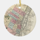 アルバニーNY (1874年)のヴィンテージの地図 セラミックオーナメント (正面)