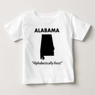 アルババマ - アルファベット順で最初 ベビーTシャツ